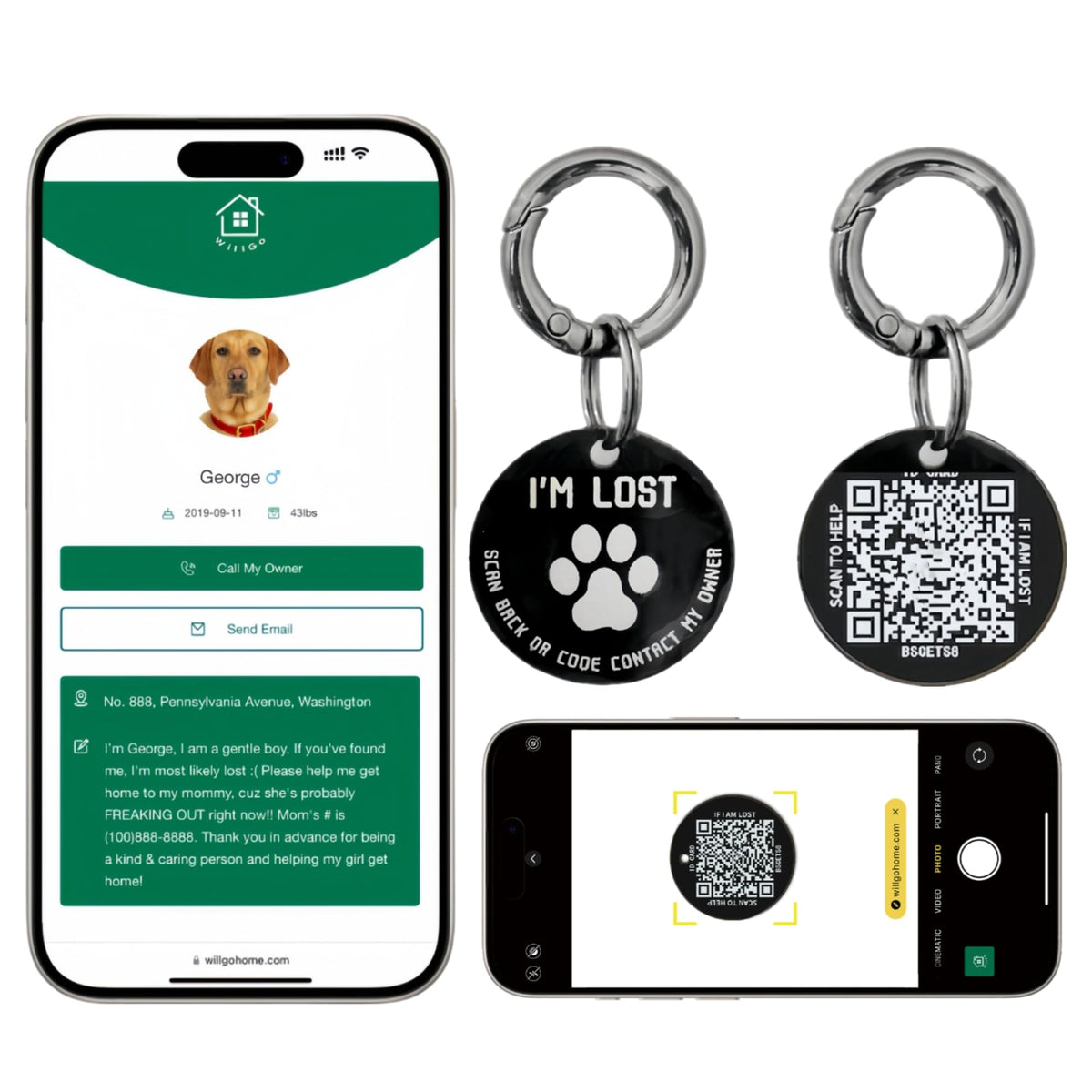 QuickAlert QR Pet Tag